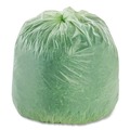 Paper Bags | Stout by Envision E4248E85 EcoSafe-6400 42 in. x 48 in. 0.85 mil. 48 Gallon Compostable Bags - Green (40/Box) image number 1