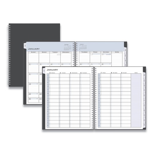 Notebooks & Pads | Blue Sky 100009 11 in. x 8.5 in. 12-Month (Jan-Dec 2026) Passages Appointment Planner - Charcoal Cover image number 0