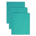 Art & Craft Paper | Smead 87867 100 Sheet Capacity 11 in. x 8.5 in. Two-Pocket Folder Textured Paper - Teal (25/Box) image number 0