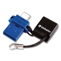 Office Electronics & Batteries | Verbatim 99154 Store ‘n' Go 32 GB Dual USB 3.0 Flash Drive for USB-C Devices - Blue image number 0