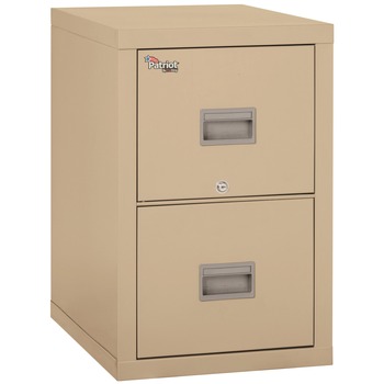 FireKing 2P1825-CPA Patriot 17.75 in. x 25 in. x 27.75 in. 1-Hour Fire Protection 2 Legal/Letter File Drawers Insulated Fire File - Parchment