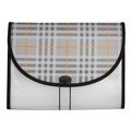 Sheet Protectors | C-Line 58312 1.5 in. Expansion 13-Sections 1/6-Cut Tabs Letter Size Cord/Hook Closure Plaid Design Expanding Files - Gray Plaid image number 0