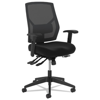 HON HVL582.ES10.T 19 in. to 22 in. Seat Height 250 lbs. Capacity High-Back Task Chair - Black