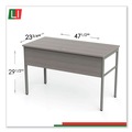 Office Desks & Workstations | Linea Italia LITUR600ASH Urban Series 47.25 in. x 23.75 in. x 29.5 in. Desk Workstation - Ash image number 9