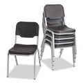 Office Chairs | Iceberg 64111 Rough n Ready 17.5 in. Seat Height Supports Up to 500 lbs. Stack Chair - Black Seat/Back/Base (4/Carton) image number 0