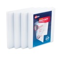 Binders | Avery 79709 Heavy-Duty 0.5 in. Capacity 11 in. x 8.5 in. Non Stick View Binder with DuraHinge and 3 Slant Rings - White (4/Pack) image number 0