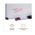 White Boards | Universal UNV43723 36 in. x 24 in. Modern Melamine Dry Erase Board - White Surface, Aluminum Frame image number 3