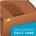 File Folders | Pendaflex R217DHD Heavy-Duty 1/3-Cut Tabs Open-Top 31-Section Expanding Stadium File - Letter Size/Redrope image number 3