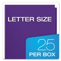 File Folders | Oxford 51726EE 11 x 8.5 100-Sheet Capacity High Gloss Laminated Paperboard Folder - Purple (25/Box) image number 5