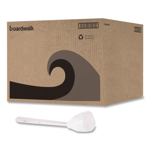 Cleaning Brushes | Boardwalk 528121 2 in. Cone Toilet Bowl Mop with 10 in. Handle - White (25/Carton) image number 0