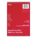 Notebooks & Pads | Mead 43082 Spell-Write 6 in. x 9 in. Sheets Gregg Rule Wirebound Steno Pad - Random Assorted Cover Color image number 0