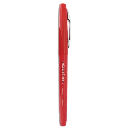 Pens | Universal UNV50503 Porous Point Medium 0.7mm Pen - Red (1-Dozen) image number 0