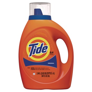  | Tide 40218 84 oz. Bottle 64 Loads HE Liquid Laundry Detergent - Original Scent (4/Carton)