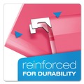 Just Launched | Pendaflex 04152 1/5 PIN 1/5-Cut Tabs Colored Reinforced Hanging Letter Folders - Pink (25/Box) image number 1