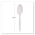 Cutlery | Boardwalk BWKSPOONPPMW 5.31 in. Mediumweight Polypropylene Plastic Spoon Cutlery - White (1000/Carton) image number 3