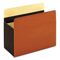 File Folders | Pendaflex 15444HD 7 in. Expansion Letter Size Heavy-Duty File Pockets - Redrope (5/Box) image number 0