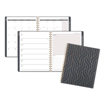 AT-A-GLANCE 1765-905 11 in. x 8.5 in. 12-Month (Jan-Dec 2026) Hera Weekly Monthly Planner - Black/Gold Cover