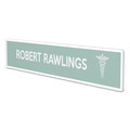 Office Presentation Supplies | Deflecto 587501 8.5 in. x 2 in. Insert Superior Image Cubicle Nameplate Sign Holder - Clear image number 0