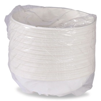 Eco-Products EP-BL32CNFA 32 oz Vanguard Renewable and Compostable Sugarcane Bowls - White (400/Carton)