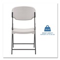 Office Chairs | Iceberg 64003 Rough n Ready 15.25 in. Seat Height Supports Up to 350 lbs. Commercial Folding Chair - Platinum Seat/Back, Black Base image number 6