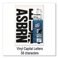 Arts & Crafts Supplies | Chartpak 01175 4 in. H Self Adhesive Press-On Vinyl Uppercase Letters - Black (58/Pack) image number 3