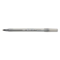 Pens | BIC GSM11 BLK Round Stic Xtra Life Medium 1 mm. Stick Ballpoint Pen - Black Ink/Translucent Black Barrel (1-Dozen) image number 3