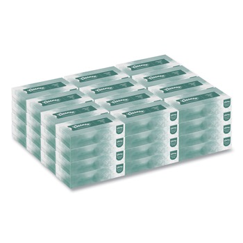 TISSUES | Kleenex 21601 Naturals 2-Ply Flat Box 8.3 in. x 7.8 in. Facial Tissues - White (48 Boxes/Carton, 125 Sheets/Box)