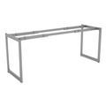 Office Desks & Workstations | Alera ALELSTB24GR Open Office Desk Series 47.25 to 70.78w x 23.63d x 28.5h Adjustable O-Leg Desk Base - Silver image number 0