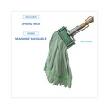 Mops | Boardwalk BWKMWTMGCT Microfiber Looped-End Wet Mop Heads - Medium, Green (12/Carton) image number 4