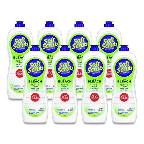 All-Purpose Cleaners | Soft Scrub 23400 07222 Cleanser with Bleach, 24 oz Bottle, 8/Carton image number 0