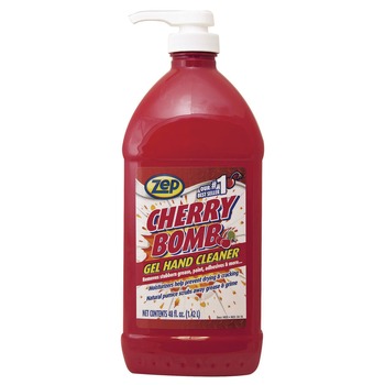 Zep Commercial ZUCBHC484 48 oz. Cherry Bomb Gel Hand Cleaner - Cherry Scent