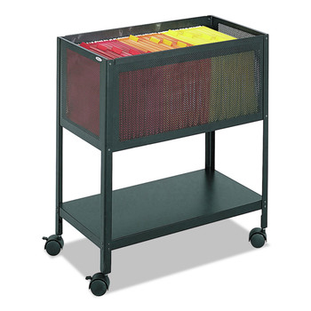 OFFICE FILING CABINETS AND SHELVES | Safco 5350BL 13.5 in. x 24.25 in. x 27.5 in. Open Top Metal Mesh 1-Shelf Tub - Black