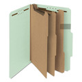 File Folders | Smead 19093 3 in. Expansion 3 Dividers 8 Fasteners Legal Size Recycled Pressboard Classification Folders - Gray-Green (10/Box) image number 0