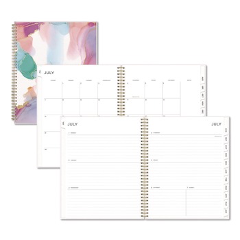 Blue Sky 133681 11 in. x 8.5 in. 12-Month (Jul 2025-Jun 2026) Ashley G Multicolor Smoke Academic Weekly/Monthly Planner - Multicolor Cover