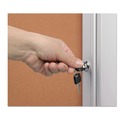 Bulletin Boards | MasterVision VT630101690 28 in. x 38 in. Slim-Line Enclosed Cork Bulletin Board with One Door - Tan Surface/Satin Aluminum Frame image number 4