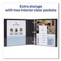Binders | Avery 27351 11 in. x 8.5 in. 1.5 in. Capacity 3 Rings Durable Non-View Binder with DuraHinge and Slant Rings - Blue image number 3