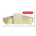Sticky Notes & Post it | Universal UNV35673 4 in. x 6 in. Lined Self-Stick Note Pads - Yellow (12/Pack) image number 3