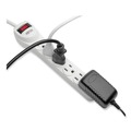 Back to School Sale | Tripp Lite TLP602 Protect It! 180 Joules 2 ft. Cord 6 AC Outlets Home Computer Surge Protector - Light Gray image number 4