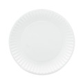 Bowls and Plates | AJM Packaging Corporation AJM CP9GOAWH 9 in. Diameter Coated Paper Plates - White (100/Pack, 12 Packs/Carton) image number 2