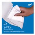  | Scott 07805 Essential 3.55 in. x 1000 ft. 2-Ply Septic Safe JRT Jumbo Roll Bathroom Tissue - White (12 Rolls/Carton) image number 5