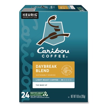 Caribou Coffee 5000330136 Coffee K-Cups - Daybreak Morning Blend (24/Box)