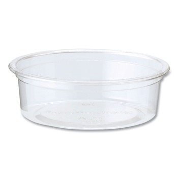 World Centric CPCS2SF 2 oz PLA Plastic Flat Style Cold Cups - Clear (2000/Carton)