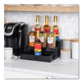 Breakroom Supplies | Mind Reader SYRUPH9-BLK 12.5 in. x 5 in. x 7 in. 9-Compartment Foundation Collection Nested Syrup Countertop Bottle Organizer - Black image number 3