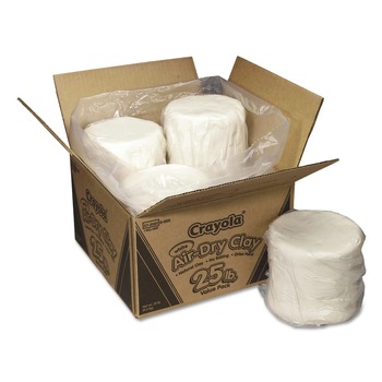 Crayola 575001 25 lbs. Air-Dry Clay - White (4/Carton)