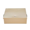 Retail Store Supplies | CONTROLTEK 500134 14.38 in. x 11 in. x 4.13 in. 1-Compartment Jumbo Locking Cash Box - Sand image number 0