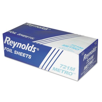 Reynolds Wrap 721M 12 in. x 10.75 in. Metro Pop-Up Aluminum Foil Sheets - Silver (3000/Carton)