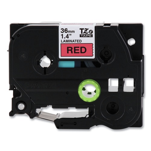Tapes | Brother P-Touch TZE461CS 1.4 in. x 26.2 ft. TZe Standard Adhesive Laminated Labeling Tape - Black on Red image number 0