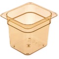 Food Trays, Containers, and Lids | Carlisle 3088513 StorPlus 6.38 in. x 6.75 in. x 6 in. 2.5-Quart High Heat Plastic Food Pan - Amber image number 0
