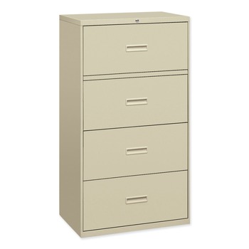 HON H484.L.L 36 in. x 18 in. x 52.5 in. 400 Series 4 Legal/Letter-Size Lateral File - Putty