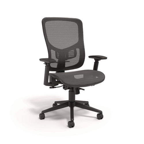 Office Chairs | Alera ALEHL42BME18 Hollins Ergonomic Mesh Swivel Task Chair Supports Up to 275lb 18.57 to 22.54 Seat Height Black Seat/Back Black Base image number 0